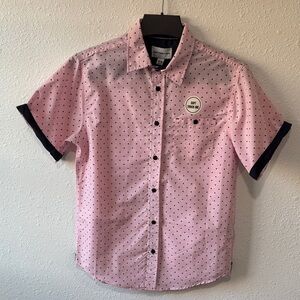 Men's Pink Polka Dot Shirt
